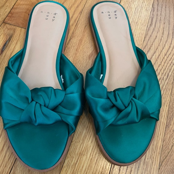 a new day Shoes Emerald Green Slip On Sandals Poshmark